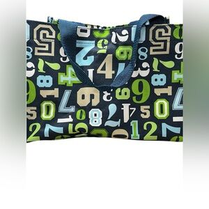 Thirty-One Multicolor Numbers Tote Bag - Approx. 8” x 12”